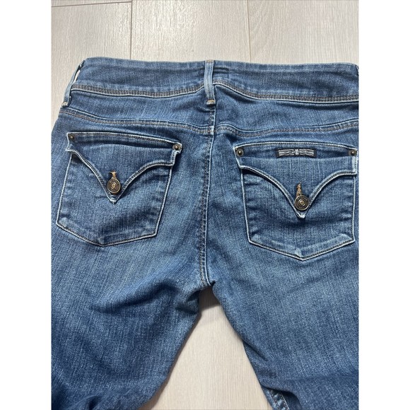 Hudson Womens Collin Mid Rise Skinny Jeans Medium Wash Flap Pocket Sz 28 - Picture 2 of 10
